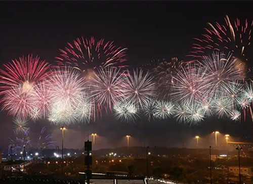 色达县焰火晚会